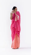 THE HANDSFREE SAREE - PEACH/PINK