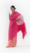 THE HANDSFREE SAREE - PEACH/PINK