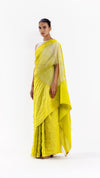 THE HANDSFREE SAREE - METALLIC LIME