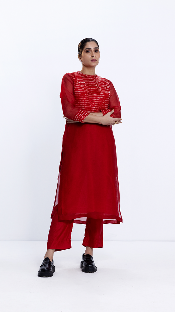 Breeze Kurta - Red