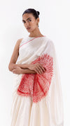 THE HANDSFREE SAREE - IVORYRED