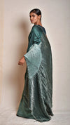 Bottle-green Metallic Handsfree Saree