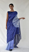 Blue Ombre Metallic Handsfree Saree