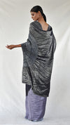 Grey-Black Ombre Metallic Handsfree Saree