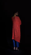 SHELL KAFTAN - RUST RED / NAVY