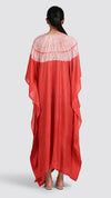 Red Silk Shibori Kaftan