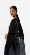 ORBIT ORGANZA SAREE - BLACK