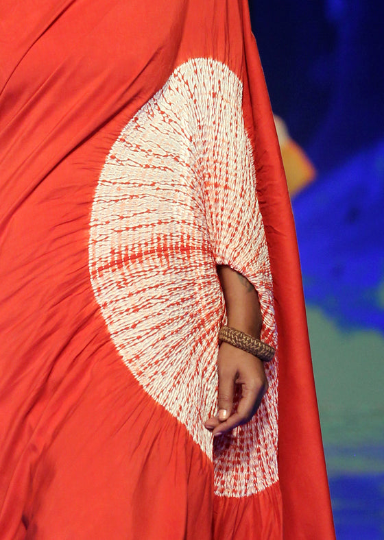 Red Handsfree saree