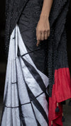 Black Bandhani Itajime saree