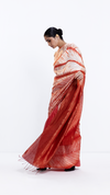 Metallic Sea Saree - Rust