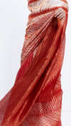 Metallic Sea Saree - Rust