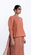 Metallic Shore Blouse - Peach